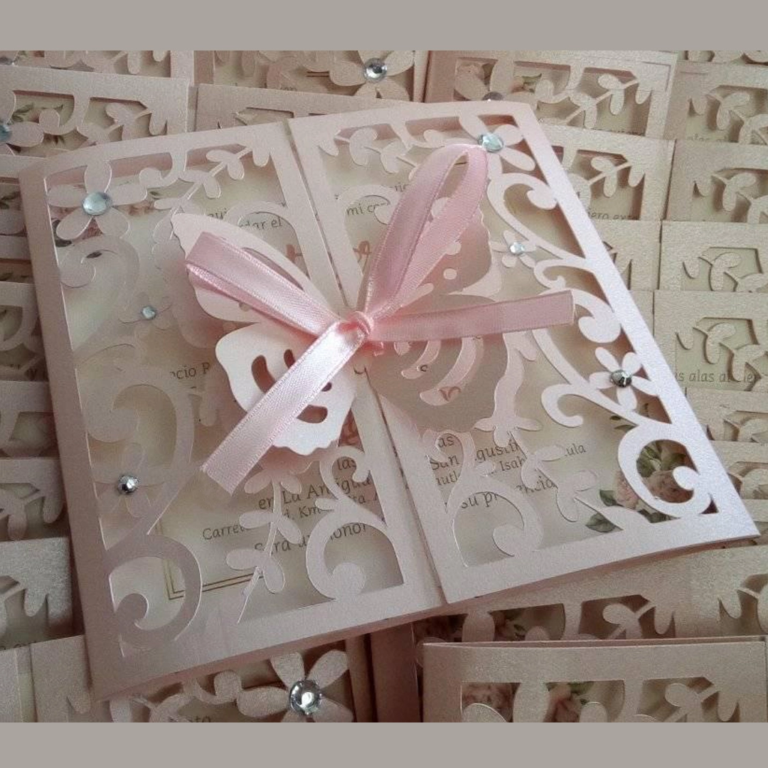 Invitación Mariposa Pack de 50 - Imagen 2